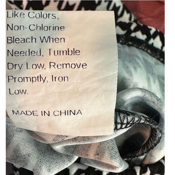 SHEIN black white houndstooth flare pull on pants size Medium - Picture 5 of 9